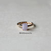 Jade Gems: Emerald Cut Lavender Jadeite 18K Rose Gold Ring