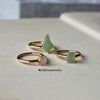 Jade Gems: Emerald Cut Lavender Jadeite 18K Rose Gold Ring