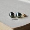 Classic Tahitian Pearl 18K Yellow Gold Earrings