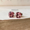 "The Greatest Gift" Salmon Spinel & Coloured Gemstones Cluster 18K Rose Gold Earrings