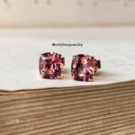 "The Greatest Gift" Salmon Spinel & Coloured Gemstones Cluster 18K Rose Gold Earrings