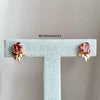 "The Greatest Gift" Salmon Spinel & Coloured Gemstones Cluster 18K Rose Gold Earrings