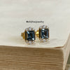 "Alexandra" Silver-Grey Spinel & Diamond 18K Yellow Gold Earrings