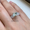 "The Bingsu Rings" Type A Icy Jadeite & Aquamarine 18K Yellow Gold Ring