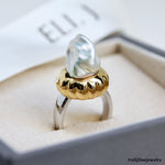 Childhood Iced Gem Biscuit Ring No. 1 (The Clouds Collection: Keshi Pearl)