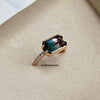 "Destiny" Bi-Colour Tourmaline & Diamond 18K Rose Gold Ring