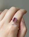 Pink Tourmaline & Diamond 18K Rose Gold Stacking Ring (Series 2)