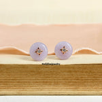 Polaris No. 1: Type A Lavender Jadeite Donut & Diamond 18K Rose Gold Earring Studs