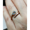 Victoria: Aquamarine & Diamond 18K Rose Gold Ring