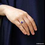 Lightning: Black Opal & Tanzanite 14K Yellow Gold Ring