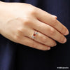 Bouquet Ring #2: Pink Tourmaline & Spinel 14K Yellow Gold Gem Cluster Ring