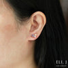 Sakura Dreams: Lilac Spinel & Tahitian Pearl 18K Rose Gold Earrings