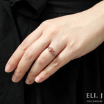 Bouquet Ring #5: Pink Tourmaline & Spinel 14K Rose Gold Gem Cluster Ring