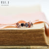 Bouquet Ring #3: Pink & Grey Spinel 14K Rose Gold Gem Cluster Ring