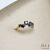 Bouquet Ring #4: Blue Spinel 14K Yellow Gold Gem Cluster Ring