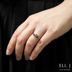 Bouquet Ring #4: Blue Spinel 14K Yellow Gold Gem Cluster Ring