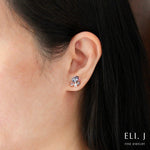 Bouquet Earrings #1: Tanzanite & Spinel 14K Rose Gold Earrings