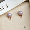 Sakura Beauty: Type A Lavender Jadeite 18K Rose Gold Earrings