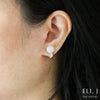 Sakura Beauty: Type A Lavender Jadeite 18K Rose Gold Earrings