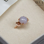 Sakura Beauty Ring: Type A Lavender Jadeite 18K Rose Gold Ring