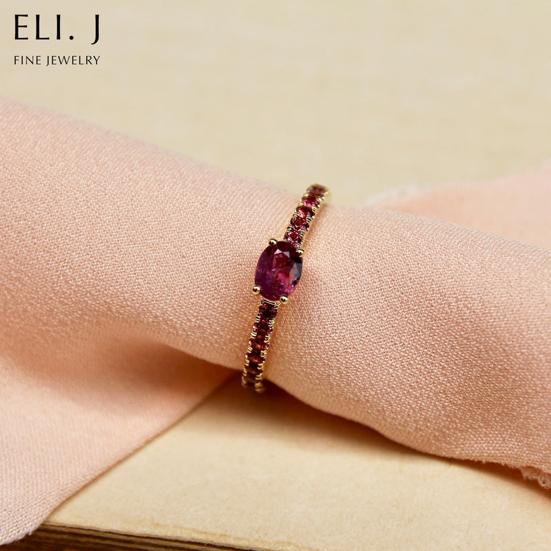 Adele: Ruby- Sapphire & Spinel 18K Yellow Gold Ring