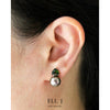 Margaret: Tahitian Pearls, Pink Tourmaline & Diopside 18K Rose Gold Earring