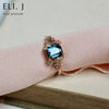 Secret Garden: Teal Sapphire, Spinel & Diamond 18K Rose Gold Ring