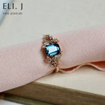 Secret Garden: Teal Sapphire, Spinel & Diamond 18K Rose Gold Ring