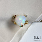 Hope: Opal & Gemstone 18K Yellow Gold Ring