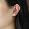 Hanami Sunset: Gold Akoya Pearl & Pink Sapphire 18K Yellow Gold Earrings