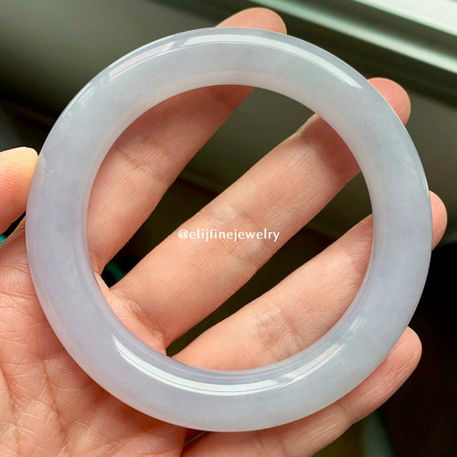 Type A Burmese Bluish Lavender Jadeite Bangle (REP. 63832051)