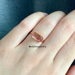 Pale Pink Tourmaline 14K Rose Gold Stacking Ring (Series 1)