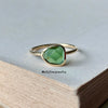 Green Tourmaline 14K Yellow Gold Stacking Ring (Series 1)
