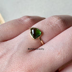 Green Tourmaline 14K Yellow Gold Stacking Ring (Series 1)