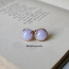 The "春季 (Spring)" Lavender Jadeite 18K Rose Gold Earrings