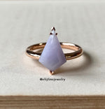 Jade Gems: Kite Lavender Jadeite 18K Rose Gold Ring
