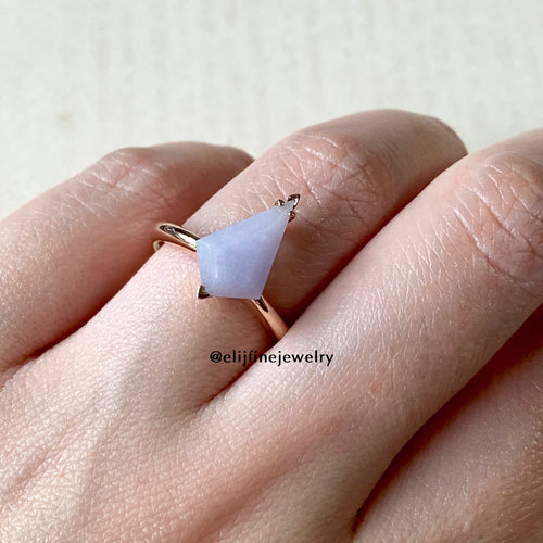 Jade Gems: Kite Lavender Jadeite 18K Rose Gold Ring