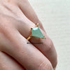 Jade Gems: Kite Green Jadeite 18K Yellow Gold Ring