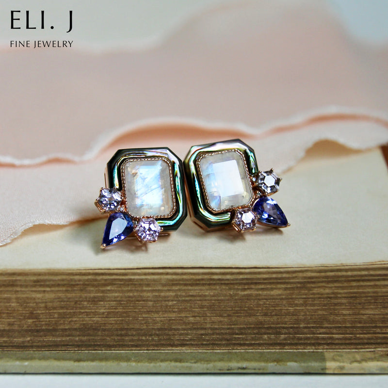 Moon Fairies: "Aurora" 14K Rose Gold Earrings