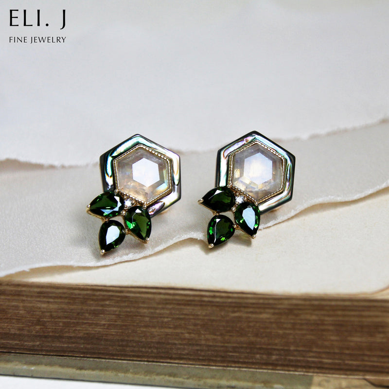 Moon Fairies: "Titania" 14K Yellow Gold Earrings