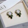 Moon Fairies: "Titania" 14K Yellow Gold Earrings