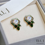 Moon Fairies: "Titania" 14K Yellow Gold Earrings