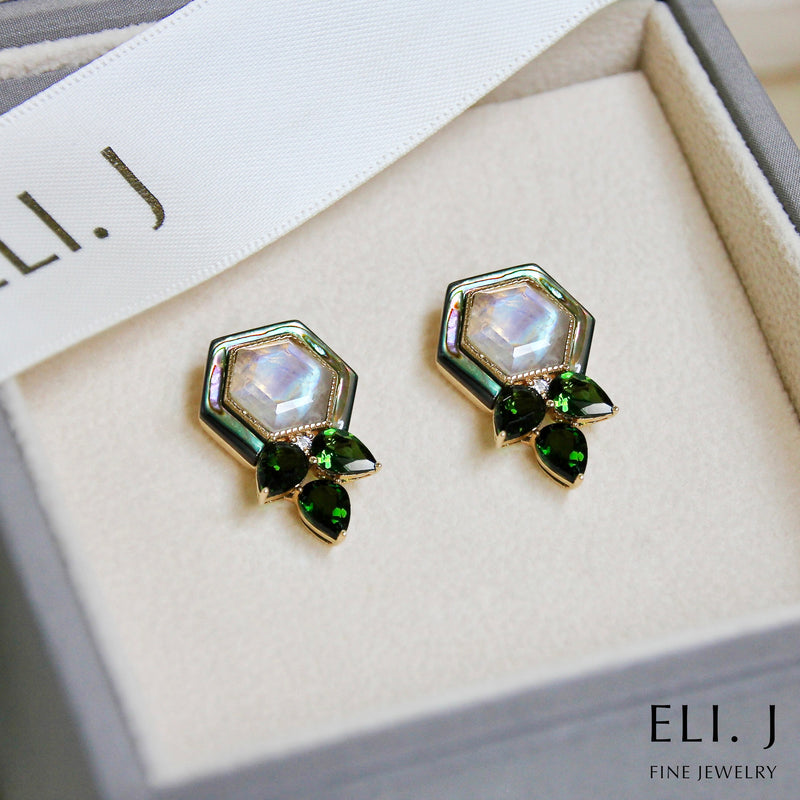 Moon Fairies: "Titania" 14K Yellow Gold Earrings