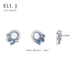 Moon Fairies: "Aine" 14K White Gold Earrings
