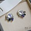 Moon Fairies: "Aine" 14K White Gold Earrings