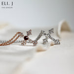 Love: Diamond & Ruby 18K Rose Gold Cross Necklace